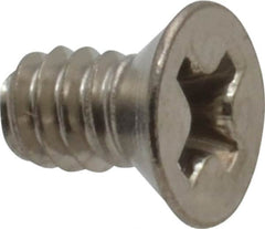 Value Collection - #6-32 UNC, 1/4" OAL Phillips Drive Machine Screw - Flat Head, Grade 18-8 Stainless Steel, Uncoated, Without Washer - Americas Industrial Supply