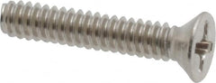 Value Collection - #6-32 UNC, 3/4" OAL Phillips Drive Machine Screw - Flat Head, Grade 18-8 Stainless Steel, Uncoated, Without Washer - Americas Industrial Supply