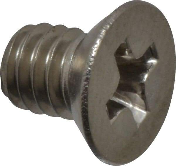 Value Collection - #8-32 UNC, 1/4" OAL Phillips Drive Machine Screw - Flat Head, Grade 18-8 Stainless Steel, Uncoated, Without Washer - Americas Industrial Supply