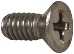 Value Collection - #8-32 UNC, 3/8" OAL Phillips Drive Machine Screw - Flat Head, Grade 18-8 Stainless Steel, Uncoated, Without Washer - Americas Industrial Supply