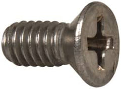 Value Collection - #8-32 UNC, 3/8" OAL Phillips Drive Machine Screw - Flat Head, Grade 18-8 Stainless Steel, Uncoated, Without Washer - Americas Industrial Supply