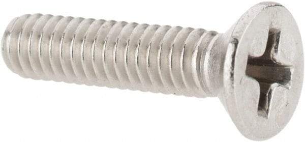 Value Collection - #8-32 UNC, 3/4" OAL Phillips Drive Machine Screw - Flat Head, Grade 18-8 Stainless Steel, Uncoated, Without Washer - Americas Industrial Supply