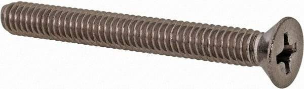Value Collection - #8-32 UNC, 1-1/2" OAL Phillips Drive Machine Screw - Flat Head, Grade 18-8 Stainless Steel, Uncoated, Without Washer - Americas Industrial Supply