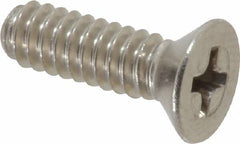 Value Collection - #10-24 UNC, 5/8" OAL Phillips Drive Machine Screw - Flat Head, Grade 18-8 Stainless Steel, Uncoated, Without Washer - Americas Industrial Supply