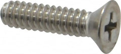 Value Collection - #10-24 UNC, 3/4" OAL Phillips Drive Machine Screw - Flat Head, Grade 18-8 Stainless Steel, Uncoated, Without Washer - Americas Industrial Supply