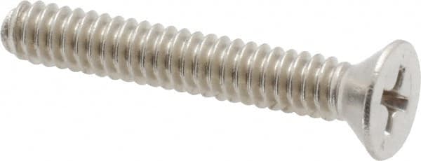 Value Collection - #10-24 UNC, 1-1/4" OAL Phillips Drive Machine Screw - Flat Head, Grade 18-8 Stainless Steel, Uncoated, Without Washer - Americas Industrial Supply