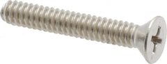 Value Collection - #10-24 UNC, 1-1/4" OAL Phillips Drive Machine Screw - Flat Head, Grade 18-8 Stainless Steel, Uncoated, Without Washer - Americas Industrial Supply