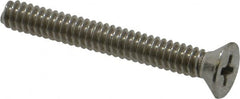 Value Collection - #10-24 UNC, 1-1/2" OAL Phillips Drive Machine Screw - Flat Head, Grade 18-8 Stainless Steel, Uncoated, Without Washer - Americas Industrial Supply