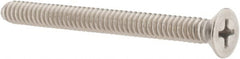 Value Collection - #10-24 UNC, 2" OAL Phillips Drive Machine Screw - Flat Head, Grade 18-8 Stainless Steel, Uncoated, Without Washer - Americas Industrial Supply
