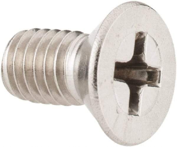 Value Collection - #10-32 UNF, 3/8" OAL Phillips Drive Machine Screw - Flat Head, Grade 18-8 Stainless Steel, Uncoated, Without Washer - Americas Industrial Supply