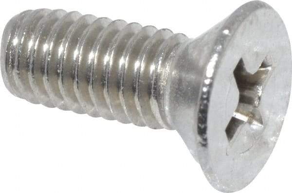 Value Collection - #10-32 UNF, 1/2" OAL Phillips Drive Machine Screw - Flat Head, Grade 18-8 Stainless Steel, Uncoated, Without Washer - Americas Industrial Supply