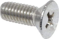 Value Collection - #10-32 UNF, 1/2" OAL Phillips Drive Machine Screw - Flat Head, Grade 18-8 Stainless Steel, Uncoated, Without Washer - Americas Industrial Supply
