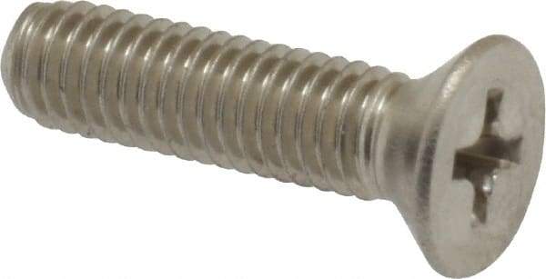 Value Collection - #10-32 UNF, 3/4" OAL Phillips Drive Machine Screw - Flat Head, Grade 18-8 Stainless Steel, Uncoated, Without Washer - Americas Industrial Supply