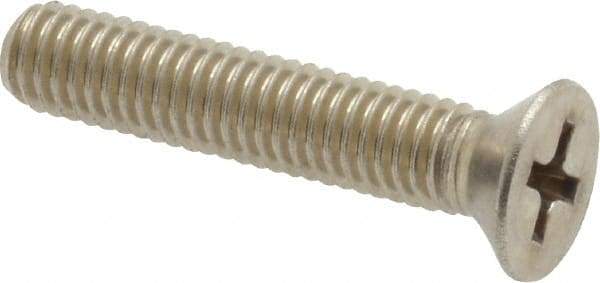 Value Collection - #10-32 UNF, 1" OAL Phillips Drive Machine Screw - Flat Head, Grade 18-8 Stainless Steel, Uncoated, Without Washer - Americas Industrial Supply