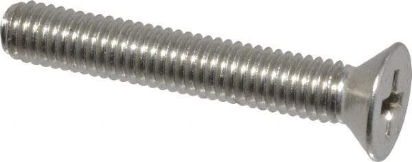Value Collection - #10-32 UNF, 1-1/4" OAL Phillips Drive Machine Screw - Flat Head, Grade 18-8 Stainless Steel, Uncoated, Without Washer - Americas Industrial Supply
