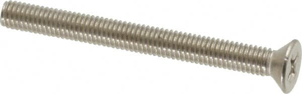 Value Collection - #10-32 UNF, 2" OAL Phillips Drive Machine Screw - Flat Head, Grade 18-8 Stainless Steel, Uncoated, Without Washer - Americas Industrial Supply