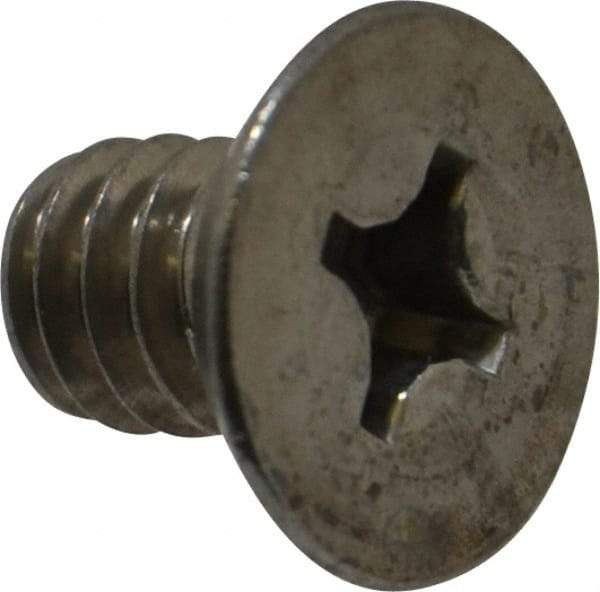 Value Collection - 1/4-20 UNC, 3/8" OAL Phillips Drive Machine Screw - Flat Head, Grade 18-8 Stainless Steel, Uncoated, Without Washer - Americas Industrial Supply