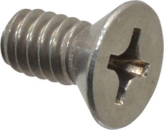 Value Collection - 1/4-20 UNC, 1/2" OAL Phillips Drive Machine Screw - Flat Head, Grade 18-8 Stainless Steel, Uncoated, Without Washer - Americas Industrial Supply