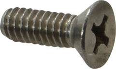 Value Collection - 1/4-20 UNC, 3/4" OAL Phillips Drive Machine Screw - Flat Head, Grade 18-8 Stainless Steel, Uncoated, Without Washer - Americas Industrial Supply
