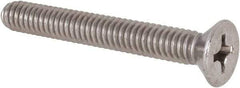 Value Collection - 1/4-20 UNC, 2" OAL Phillips Drive Machine Screw - Flat Head, Grade 18-8 Stainless Steel, Uncoated, Without Washer - Americas Industrial Supply
