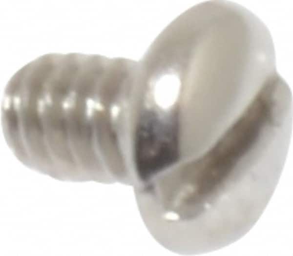 Value Collection - #2-56 UNC, 1/8" Length Under Head Slotted Drive Machine Screw - Pan Head, Grade 18-8 Stainless Steel, Uncoated, Without Washer - Americas Industrial Supply