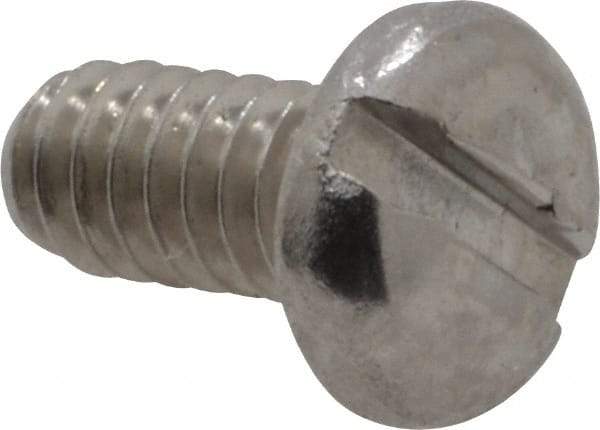 Value Collection - #2-56 UNC, 3/16" Length Under Head Slotted Drive Machine Screw - Pan Head, Grade 18-8 Stainless Steel, Uncoated, Without Washer - Americas Industrial Supply
