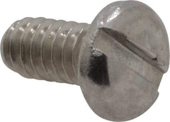 Value Collection - #2-56 UNC, 3/16" Length Under Head Slotted Drive Machine Screw - Pan Head, Grade 18-8 Stainless Steel, Uncoated, Without Washer - Americas Industrial Supply