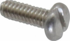 Value Collection - #2-56 UNC, 1/4" Length Under Head Slotted Drive Machine Screw - Pan Head, Grade 18-8 Stainless Steel, Uncoated, Without Washer - Americas Industrial Supply
