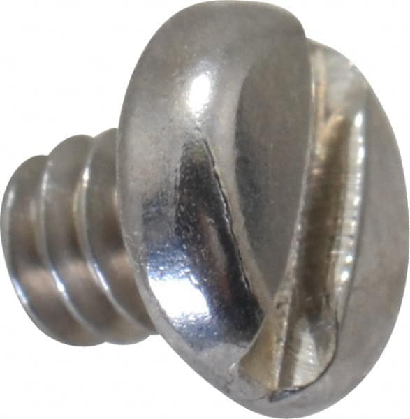 Value Collection - #4-40 UNC, 1/8" Length Under Head Slotted Drive Machine Screw - Pan Head, Grade 18-8 Stainless Steel, Uncoated, Without Washer - Americas Industrial Supply