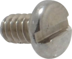 Value Collection - #4-40 UNC, 3/16" Length Under Head Slotted Drive Machine Screw - Pan Head, Grade 18-8 Stainless Steel, Uncoated, Without Washer - Americas Industrial Supply