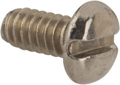 Value Collection - #4-40 UNC, 1/4" Length Under Head Slotted Drive Machine Screw - Pan Head, Grade 18-8 Stainless Steel, Uncoated, Without Washer - Americas Industrial Supply