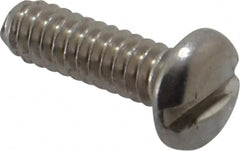 Value Collection - #4-40 UNC, 3/8" Length Under Head Slotted Drive Machine Screw - Pan Head, Grade 18-8 Stainless Steel, Uncoated, Without Washer - Americas Industrial Supply