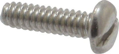 Value Collection - #6-32 UNC, 1/2" Length Under Head Slotted Drive Machine Screw - Pan Head, Grade 18-8 Stainless Steel, Uncoated, Without Washer - Americas Industrial Supply
