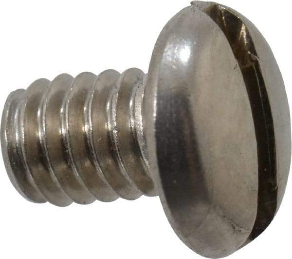 Value Collection - #8-32 UNC, 1/4" Length Under Head Slotted Drive Machine Screw - Pan Head, Grade 18-8 Stainless Steel, Uncoated, Without Washer - Americas Industrial Supply