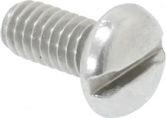 Value Collection - #8-32 UNC, 3/8" Length Under Head Slotted Drive Machine Screw - Pan Head, Grade 18-8 Stainless Steel, Uncoated, Without Washer - Americas Industrial Supply