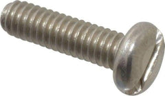 Value Collection - #8-32 UNC, 5/8" Length Under Head Slotted Drive Machine Screw - Pan Head, Grade 18-8 Stainless Steel, Uncoated, Without Washer - Americas Industrial Supply