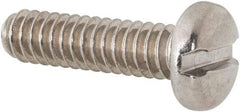 Value Collection - #10-24 UNC, 3/4" Length Under Head Slotted Drive Machine Screw - Pan Head, Grade 18-8 Stainless Steel, Uncoated, Without Washer - Americas Industrial Supply