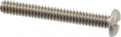 Value Collection - #10-24 UNC, 1-1/2" Length Under Head Slotted Drive Machine Screw - Pan Head, Grade 18-8 Stainless Steel, Uncoated, Without Washer - Americas Industrial Supply