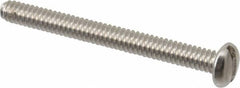 Value Collection - #10-24 UNC, 2" Length Under Head Slotted Drive Machine Screw - Pan Head, Grade 18-8 Stainless Steel, Uncoated, Without Washer - Americas Industrial Supply