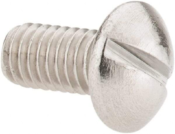 Value Collection - #10-32 UNF, 3/8" Length Under Head Slotted Drive Machine Screw - Pan Head, Grade 18-8 Stainless Steel, Uncoated, Without Washer - Americas Industrial Supply