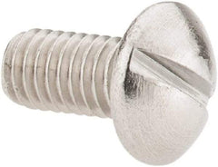 Value Collection - #10-32 UNF, 3/8" Length Under Head Slotted Drive Machine Screw - Pan Head, Grade 18-8 Stainless Steel, Uncoated, Without Washer - Americas Industrial Supply