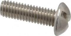Value Collection - #10-32 UNF, 5/8" Length Under Head Slotted Drive Machine Screw - Pan Head, Grade 18-8 Stainless Steel, Uncoated, Without Washer - Americas Industrial Supply