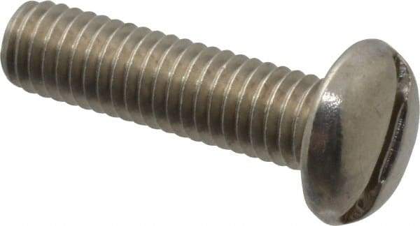 Value Collection - #10-32 UNF, 3/4" Length Under Head Slotted Drive Machine Screw - Pan Head, Grade 18-8 Stainless Steel, Uncoated, Without Washer - Americas Industrial Supply