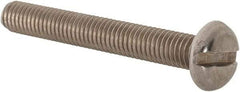 Value Collection - #10-32 UNF, 1-1/2" Length Under Head Slotted Drive Machine Screw - Pan Head, Grade 18-8 Stainless Steel, Uncoated, Without Washer - Americas Industrial Supply