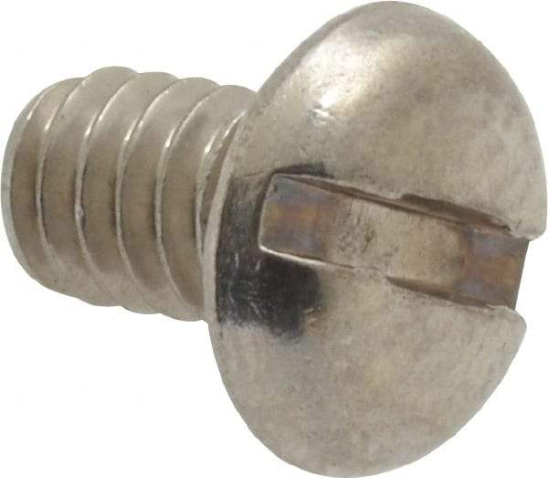 Value Collection - 1/4-20 UNC, 3/8" Length Under Head Slotted Drive Machine Screw - Pan Head, Grade 18-8 Stainless Steel, Uncoated, Without Washer - Americas Industrial Supply