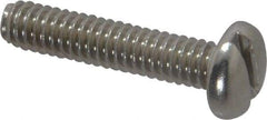 Value Collection - 1/4-20 UNC, 1-1/4" Length Under Head Slotted Drive Machine Screw - Pan Head, Grade 18-8 Stainless Steel, Uncoated, Without Washer - Americas Industrial Supply