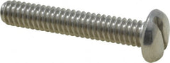 Value Collection - 1/4-20 UNC, 1-1/2" Length Under Head Slotted Drive Machine Screw - Pan Head, Grade 18-8 Stainless Steel, Uncoated, Without Washer - Americas Industrial Supply