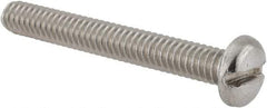 Value Collection - 1/4-20 UNC, 2" Length Under Head Slotted Drive Machine Screw - Pan Head, Grade 18-8 Stainless Steel, Uncoated, Without Washer - Americas Industrial Supply