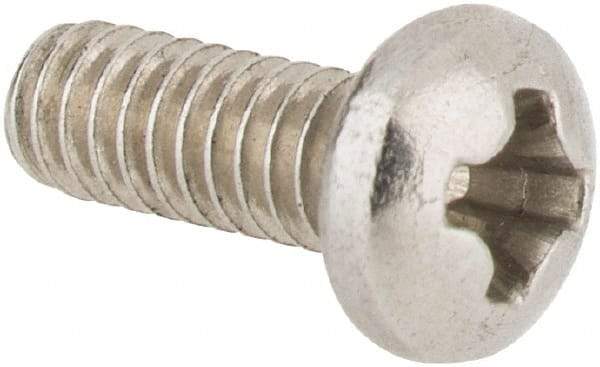Value Collection - #2-56 UNC, 1/4" Length Under Head Phillips Drive Machine Screw - Pan Head, Grade 18-8 Stainless Steel, Uncoated, Without Washer - Americas Industrial Supply