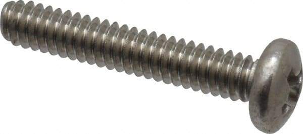 Value Collection - #2-56 UNC, 1/2" Length Under Head Phillips Drive Machine Screw - Pan Head, Grade 18-8 Stainless Steel, Uncoated, Without Washer - Americas Industrial Supply